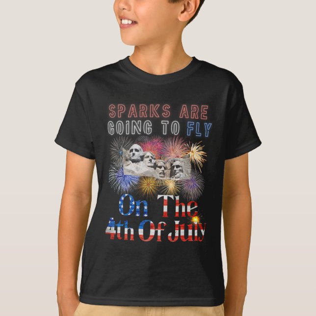 Camiseta El Monte Rushmore El 4 De Julio, Los parques Volar (Anverso)