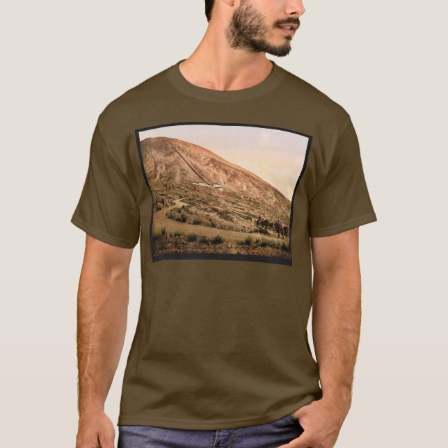 Camiseta El monte Vesubio, camino y ferrocarril, Nápoles, (Anverso)