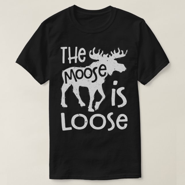 Camiseta El Moose es hombres sueltos, curiosos, cazando reg (Diseño del anverso)