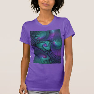 Camiseta El morado se encuentra con el arte abstracto moder