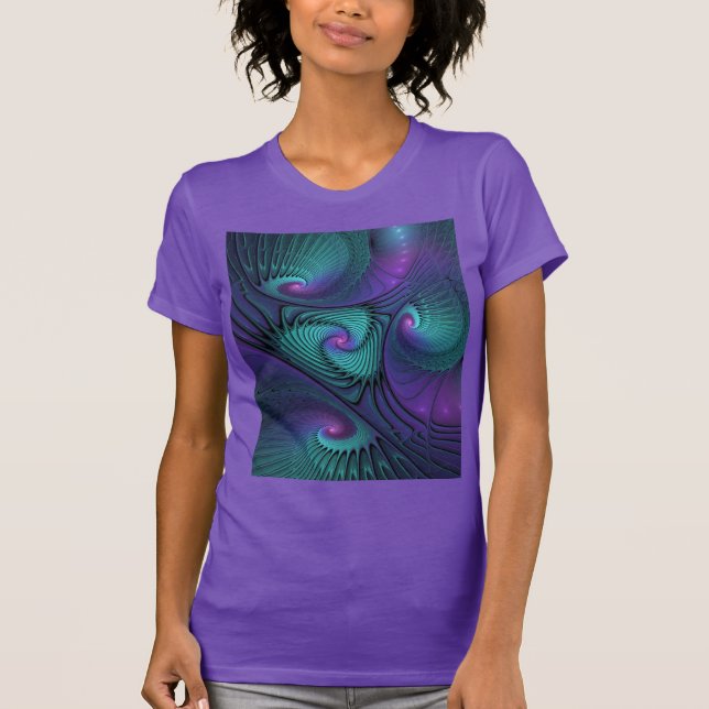 Camiseta El morado se encuentra con el arte abstracto moder (Anverso)