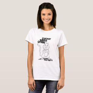 Camiseta El mordisco del frunce roe para las mujeres