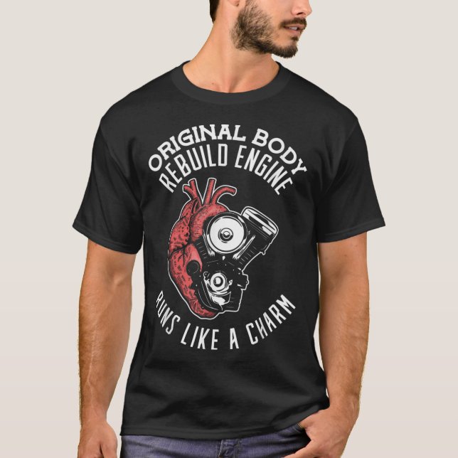 Camiseta El motor original del cuerpo funciona como una cir (Anverso)