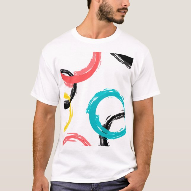 Camiseta El movimiento colorido, fresco, moderno, de moda (Anverso)