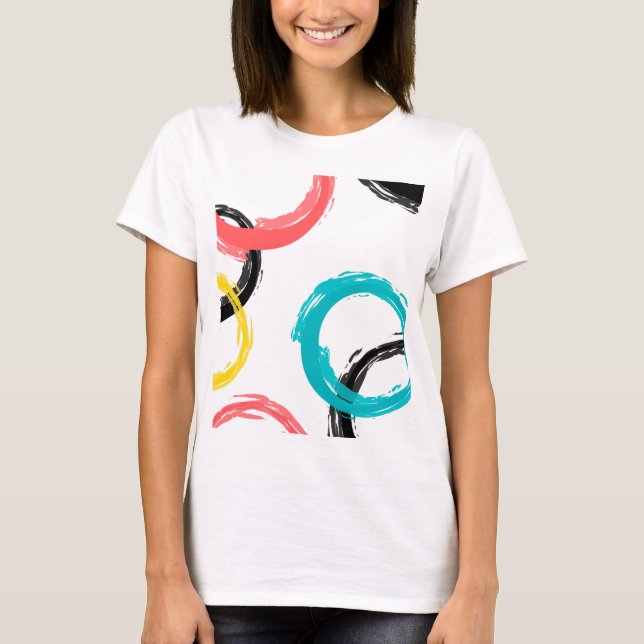 Camiseta El movimiento colorido, fresco, moderno, de moda (Anverso)