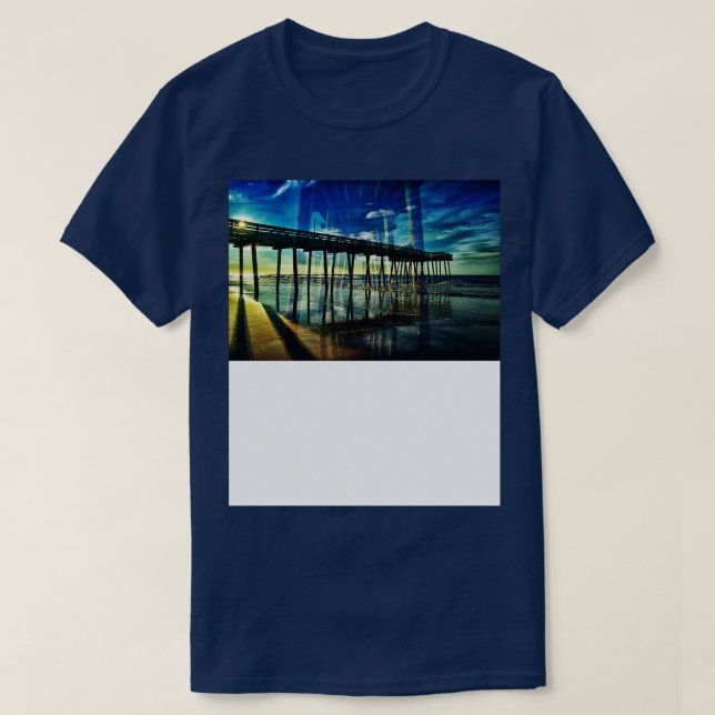 Camiseta El muelle al amanecer (Diseño del anverso)