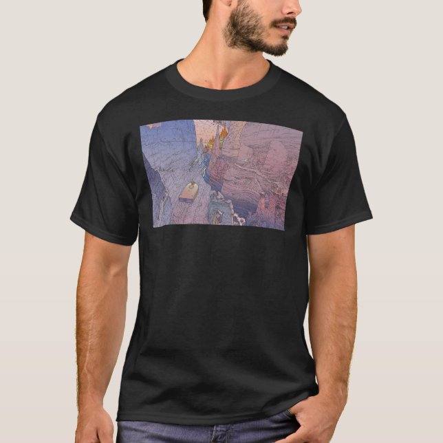 Camiseta el mundo de edena, montaña, acantilado, monumental (Anverso)