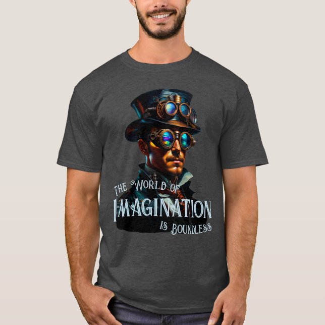Camiseta El mundo de la imaginación es el Steampunk inalámb (Anverso)