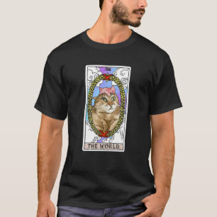 Camiseta El mundo de la tarjeta tarot meme a un gato que ma
