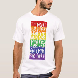 Camiseta El mundo del arcoiris del orgullo gay tiene mayore