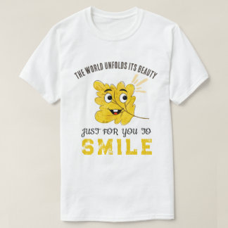 Camiseta "El Mundo Despliega Su Belleza" Hoja Amarilla Sonr