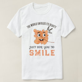 Camiseta "El Mundo Despliega Su Belleza" Hoja Sonriente