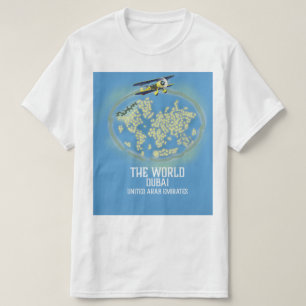 Camiseta El Mundo Dubai Emiratos Árabes Unidos mapa