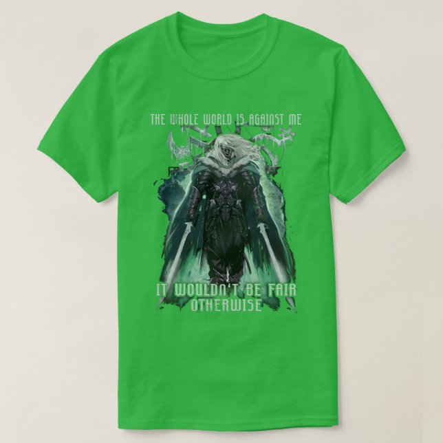 Camiseta El mundo entero está contra mí Drizzt DoUrden Drow (Diseño del anverso)