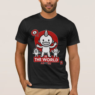 Camiseta El mundo es un unicornio monstruo absurdo divertid