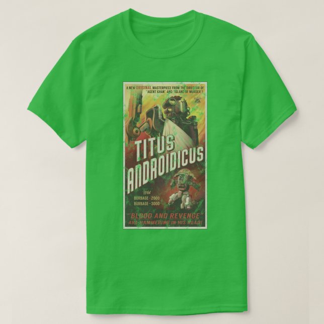 Camiseta El mundo exterior Titus Androidicus Poster (Diseño del anverso)