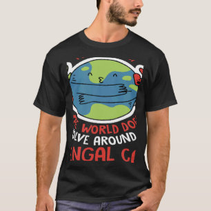 Camiseta El mundo gira en torno a mi gato bengalí Nature Ca