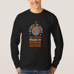Camiseta El mundo gira en torno a mi pastor australiano