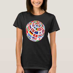 Camiseta El mundo marca la tierra de los países del mundo