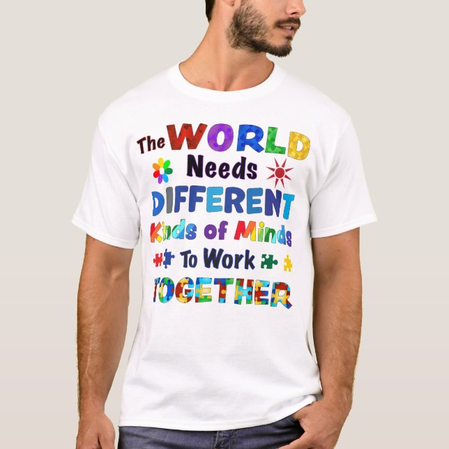 Camiseta El mundo necesita diferentes clases de mentes (Anverso)