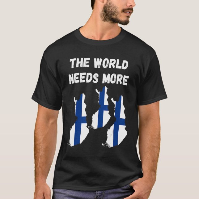 Camiseta El mundo necesita más Finlandia (Anverso)