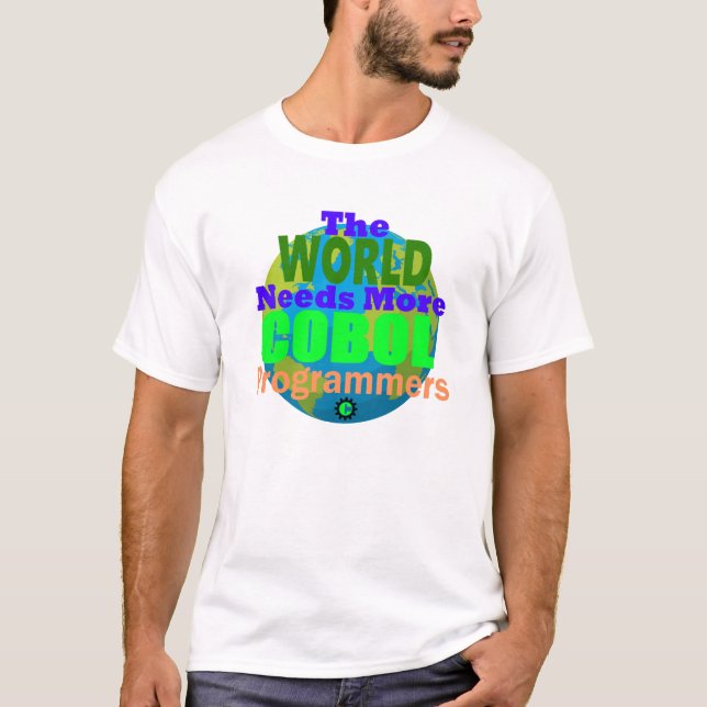 Camiseta El mundo necesita más programadores de Cobol (Anverso)