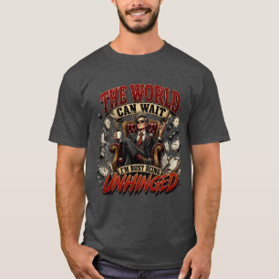 Camiseta El mundo puede esperar divertida cita desenfrenada