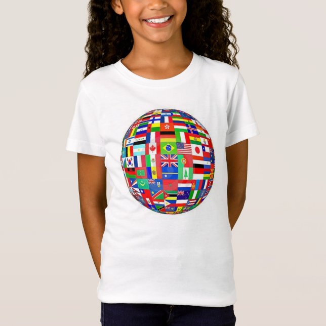 CAMISETA EL MUNDO SEÑALA EL BALÓN DE FÚTBOL POR MEDIO DE (Anverso)