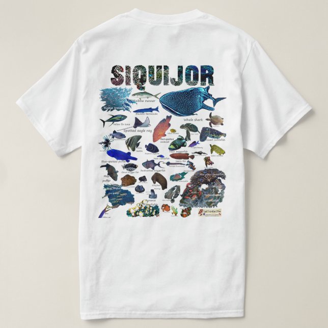 Camiseta El mundo submarino de Siquijor (Reverso del diseño)