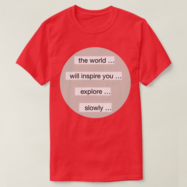 Camiseta El mundo te inspirará (Diseño del anverso)