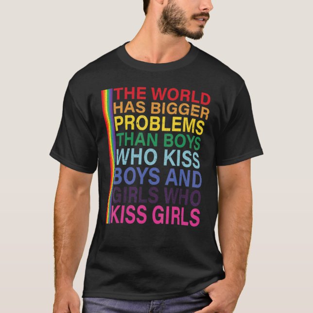 Camiseta El mundo tiene mayores problemas con el Orgullo Ga (Anverso)