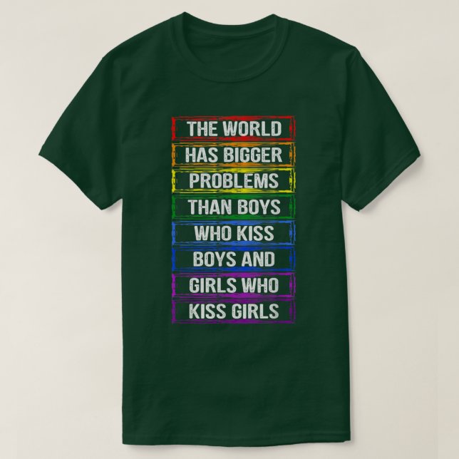 Camiseta El mundo tiene mayores problemas para la comunidad (Diseño del anverso)