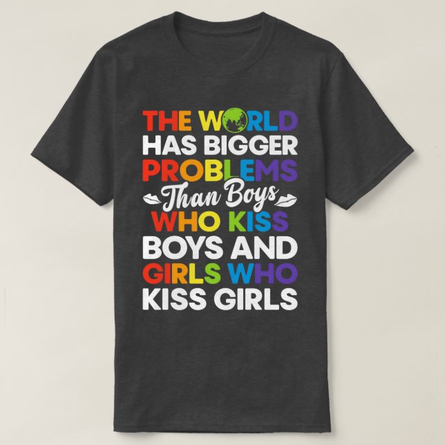Camiseta El mundo tiene mayores problemas que los niños que (Diseño del anverso)