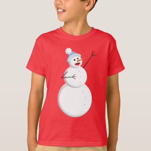 Camiseta El muñeco de nieve cantante feliz embroma la mang