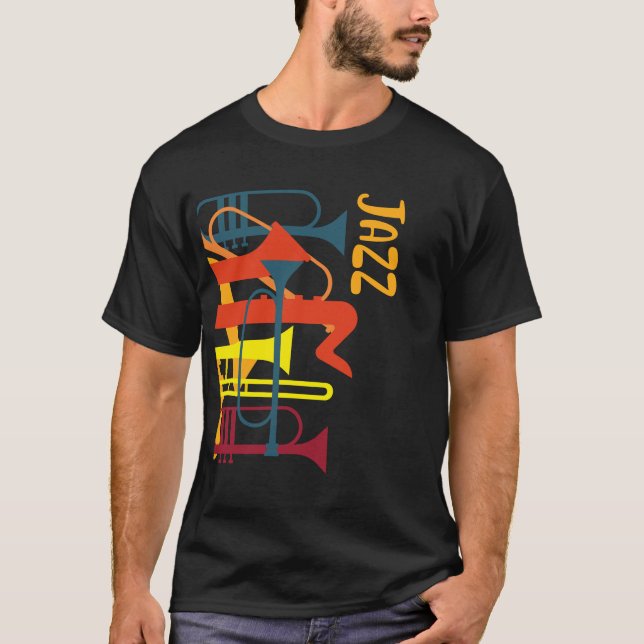 Camiseta El músico de jazz de Wind Instruments Trumpet Musi (Anverso)