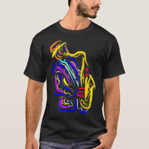 Camiseta El músico de jazz saxofonista da una idea saxofóni