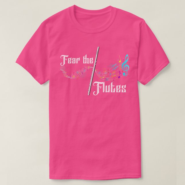 Camiseta El músico teme a las flautas (Diseño del anverso)