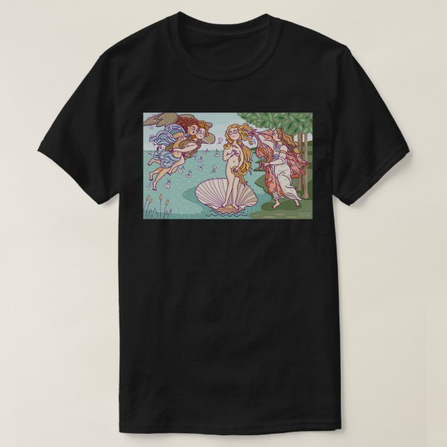 Camiseta El nacimiento de Venus 14 (Diseño del anverso)