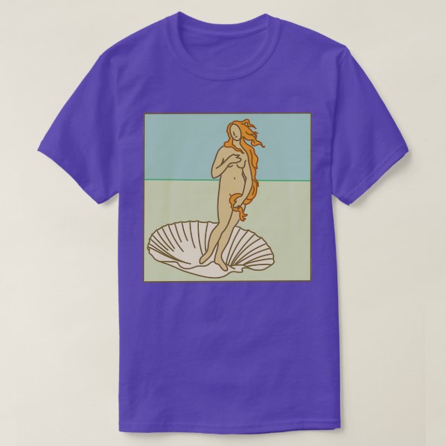 Camiseta El nacimiento de Venus Minimal (Diseño del anverso)