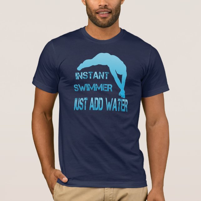Camiseta El nadador inmediato apenas añade el agua (Anverso)