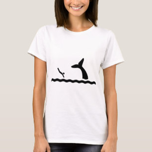 Camiseta El nadar con las ballenas