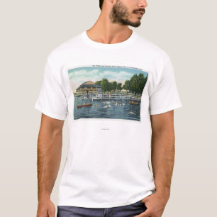 Camiseta El nadar en la playa y el casino del punto de