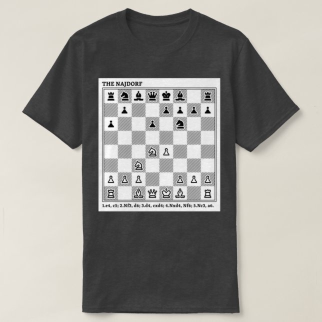 Camiseta El Najdorf La Defensa Siciliana (Diseño del anverso)