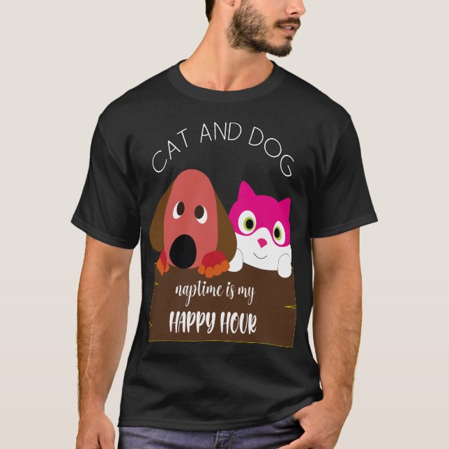 Camiseta el naptime de gato y perro es mi hora feliz (Anverso)