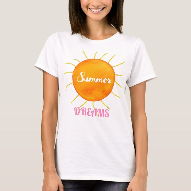 Camiseta El Naranja amarillo de los sueños rosados (Anverso)