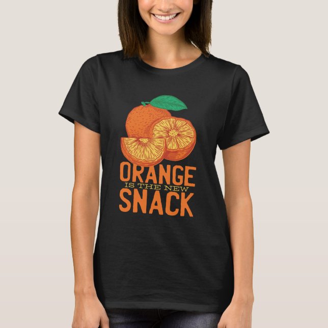 Camiseta El Naranja Funny Es El Nuevo Gráfico De Aperitivos (Anverso)