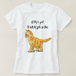 Camiseta El Naranja lindo Tabby Kitten Tabbytude