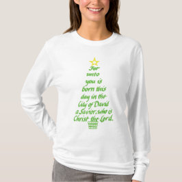 Camiseta El navidad envuelto largo de las mujeres