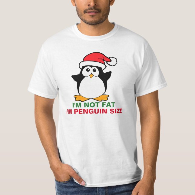 Camiseta El navidad que el pingüino yo no es gordo yo es (Anverso)