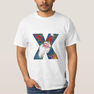 CAMISETA EL NAVIDAD X PONE LETRAS/PAPÁ NOEL CON LA CINTA